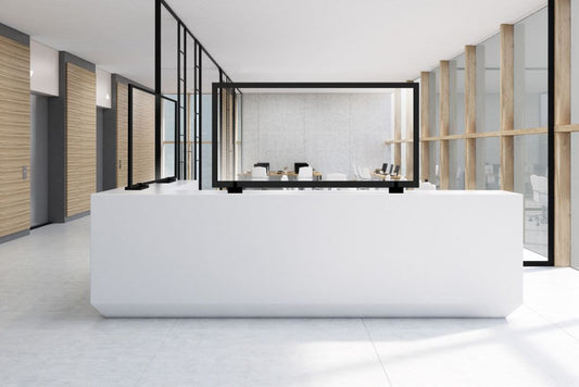 Style Safe Plexi Barrier, 60x30 with counter stand - Black