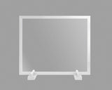 Style Safe Plexi Barrier, 36x30 with counter stand - White
