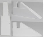 Style Safe Plexi Barrier, 42x42 with counter stand and 12" adjustable side panels - White