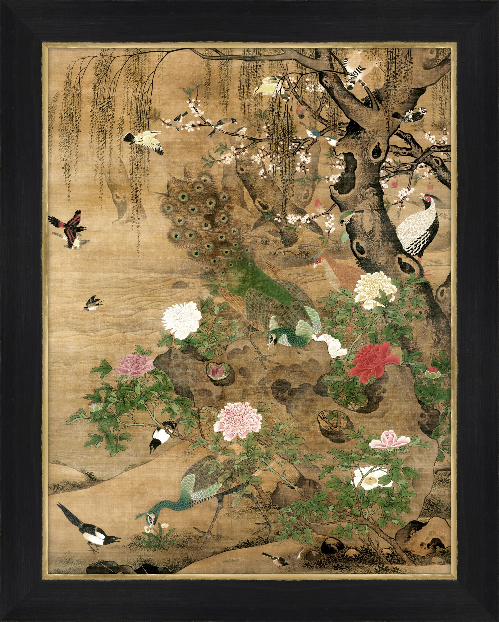 Birds Gather Under the Spring Willow, Yin Hong, c. 1500