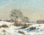 Snowy Landscape at South Norwood, Camille Pissarro, 1871 Boxed Canvas