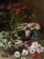 Spring Flowers, 1864 - Claude Monet Boxed Canvas