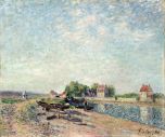 Saint-Mammes, Loing Canal, 1885 - Alfred Sisley Boxed Canvas