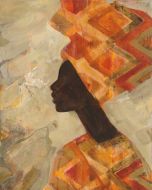 African Beauty II Boxed Canvas