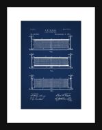 Tennis Net Patent - Blue Small