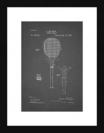 Tennis Racket Patent - Grey Small
