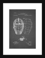 Catcher's Mask Patent - Grey Small