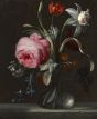Flowers in a Vase, Simon Verelst, 1669 Boxed Canvas