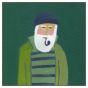 Sailor with Green Coat on Canvas 