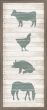 Animals In Blue Stamped On White Wood I