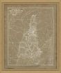 Map of New Hampshire in Khaki Reverse