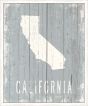 California on Blue Wood