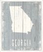 Georgia on Blue Wood