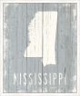 Mississippi on Blue Wood