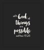 With God all Things Are Possible 