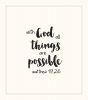 With God All Things Are Possible 