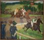 Horse Racing Thielska on Canvas by Gosta Von Hennings, 1906