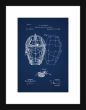 Catcher's Mask Patent - Blue Small