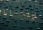Fleet of Sailboats on Teal Water on Boxed Canvas