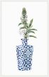 Green Foliage in a Blue White Vase II