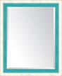French White And Turquoise Mirror