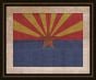 Arizona State Flag on Antique Burlap