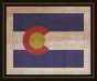 Colorado State Flag on Antique Burlap