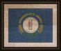 Kentucky State Flag on Antique Burlap
