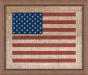 AMERICAN FLAG ON DISTRESSED LINEN - MED