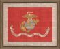 Marines Flag on Distress Linen - Lg