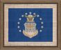 Air Force Flag on Distressed Linen - Med