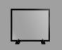Style Safe Plexi Barrier, 36x30 with counter stand - Black