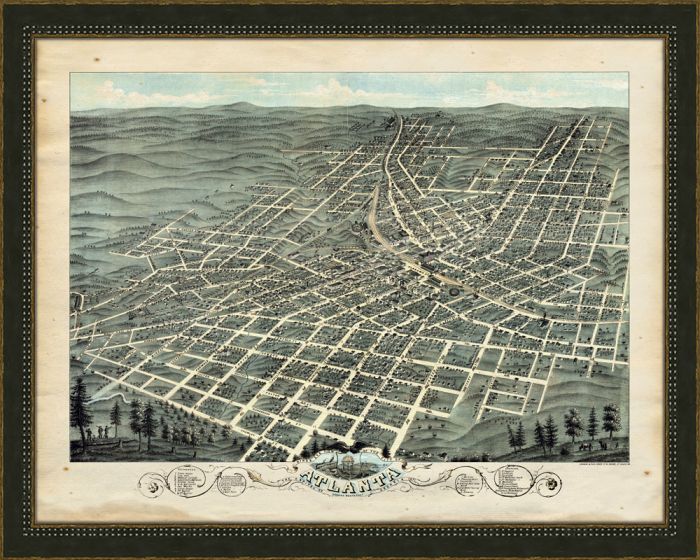 BIRD'S-EYE-VIEW OF ATLANTA - 1875